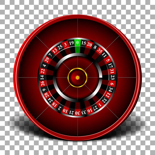 Rueda Fortuna Sobre Fondo Aislado Ruleta Ilustración Vectorial Realista — Vector de stock