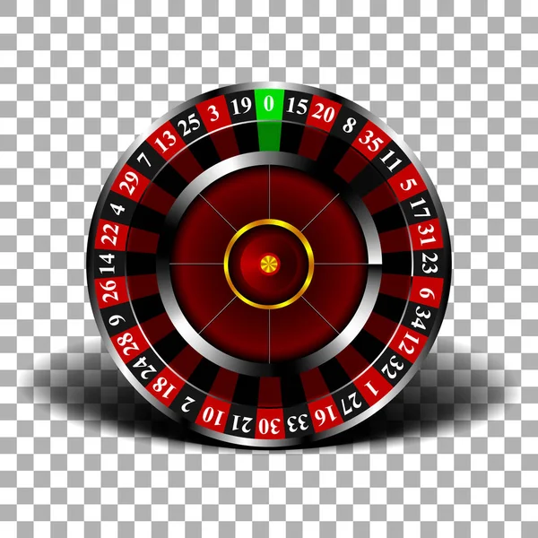 Rueda Fortuna Sobre Fondo Aislado Ruleta Ilustración Vectorial Realista — Vector de stock