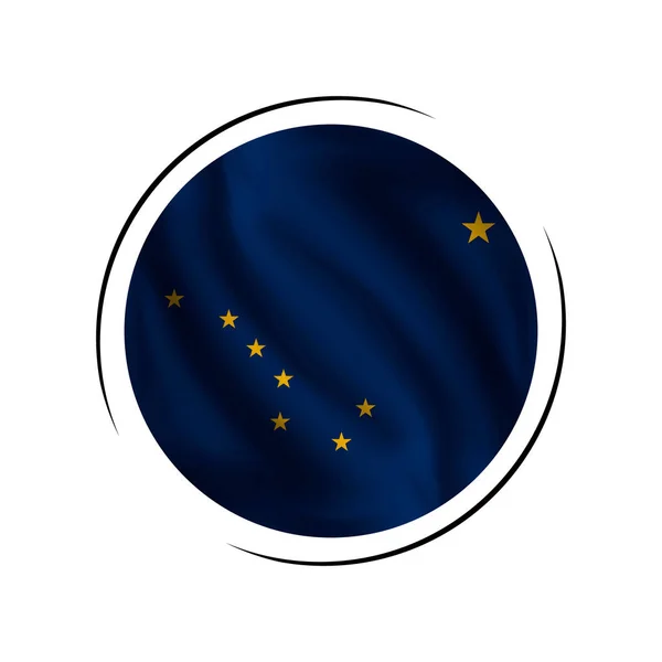 Integetett Alaska Zászló Zászló Alaszkában Vektor Illusztráció — Stock Vector