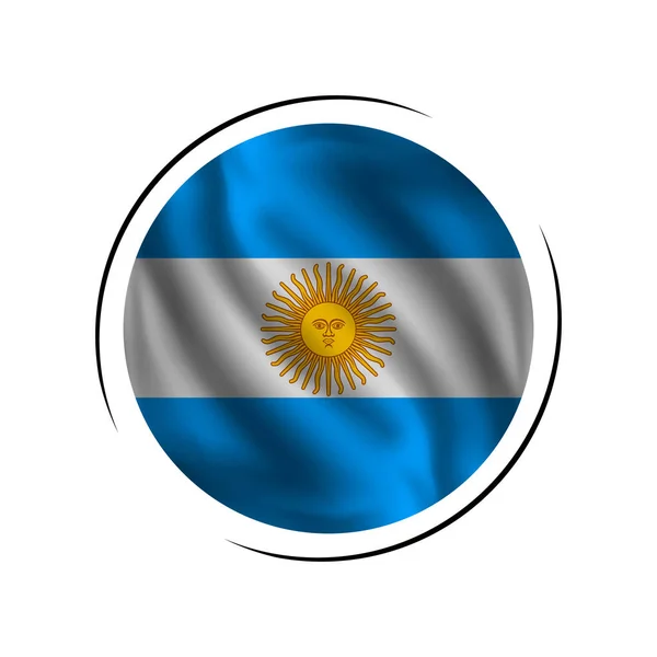 Zwaaiende Argentijnen Vlag Vlag Van Argentinië Vector Illustratie — Stockvector