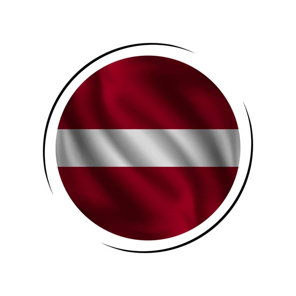 Waving Latvians Flag Flag Latvia Vector Illustration — Stock Vector