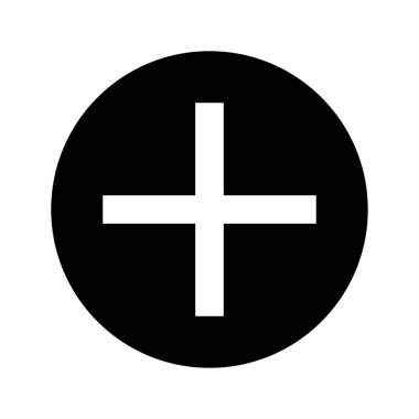 Artı simge, vektör illüstrasyonu