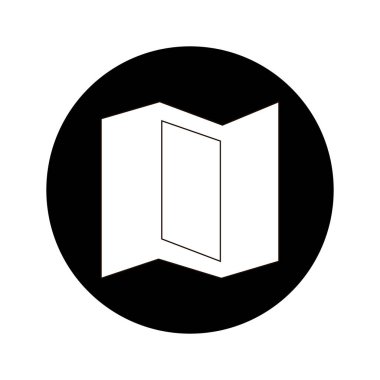 Harita simgesi, vektör illüstrasyonu