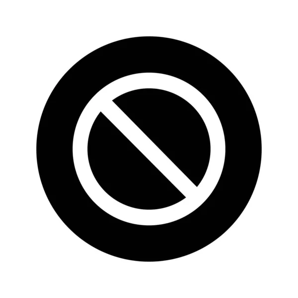 Icon Prohibitory Sign Vector Illustration — Stock Vector