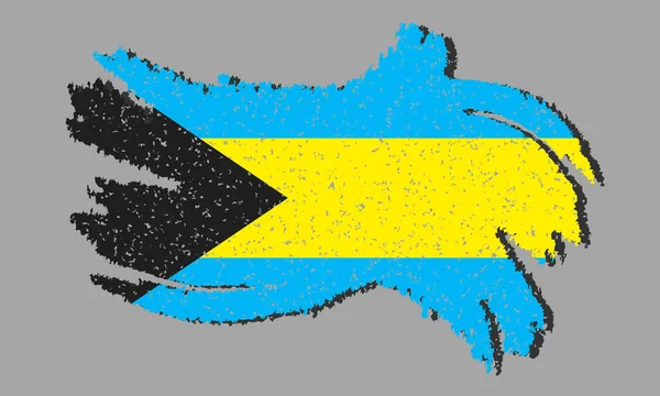 Багами Грандж Прапор Прапор Багамських Островів Тінню Векторна Ілюстрація — стоковий вектор