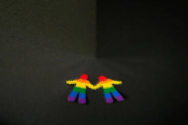 Разноцветный Мужской Символ Lgbt Иллюстрация — стоковое фото