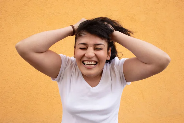 Menina Feliz Close — Fotografia de Stock