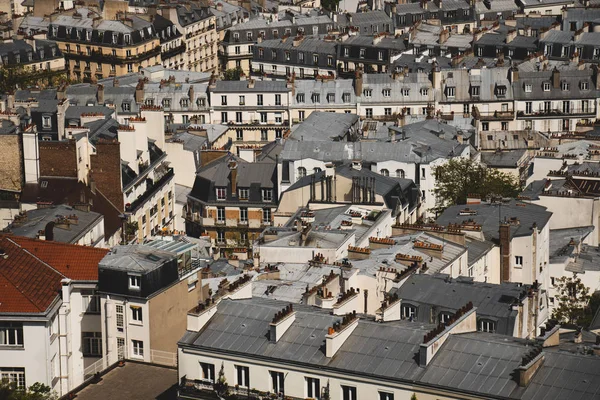 Paris Quittant Les Quartiers Point Vue Des Oiseaux — Photo