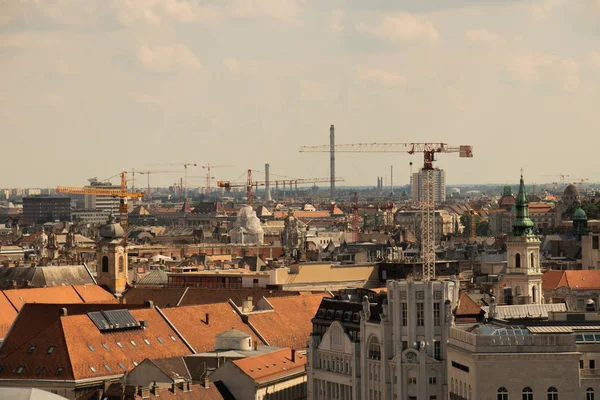 Vista Aérea Del Centro Budapest Desde Azotea — Foto de Stock