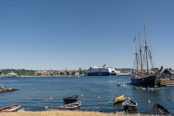 Oslo Noorwegen Juli 2018 Uitzicht Oslo Fjord Stad Waterkant Van — Stockfoto