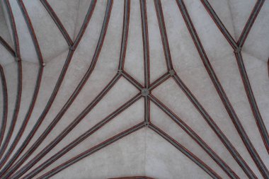 Bir ortaçağ kalesi iç tavan Vintage Gotik desen doku 