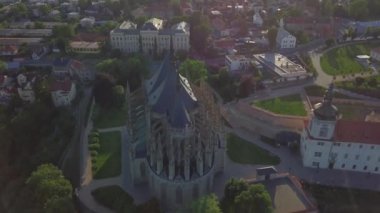 Kutna Hora ortaçağ Eski Şehir, Çek Cumhuriyeti St Barbara kilisenin mimari detayları anten