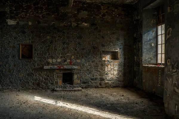 Interior Del Hotel Berengaria Abandonado Región Montañosa Trodos Chipre — Foto de Stock