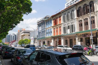 Singapur-Ocak 2019: Colonial Heritage Houses.