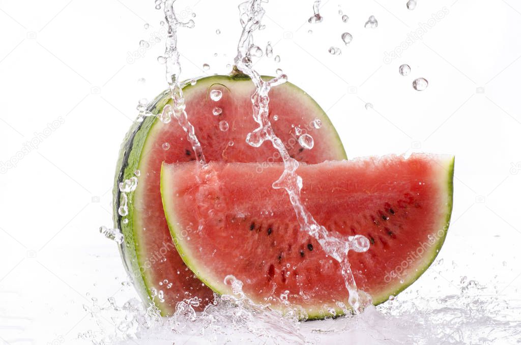 wave of freshness on sliced watermelon