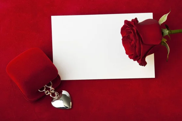 Romantische Botschaft zum Valentinstag — Stockfoto