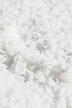 Saf beyaz kristaller tuz yakın çekim.