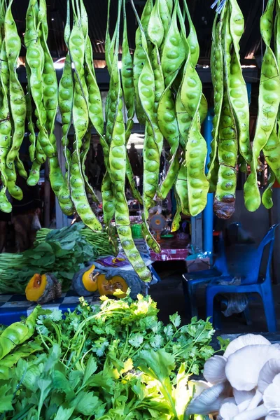 Fresh Bitter Bean Parkia Speciosa Koop Dagelijkse Markt Narathiwat Zuid — Stockfoto