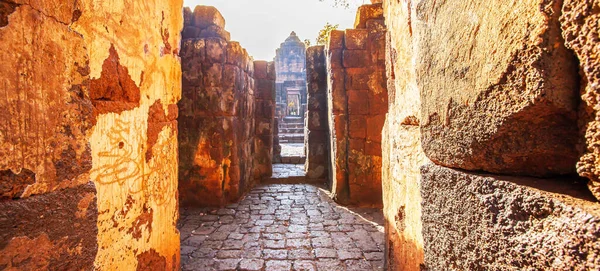 Templo Antigo Mueang Sing Parque Histórico Local Antigo Império Khmer — Fotografia de Stock