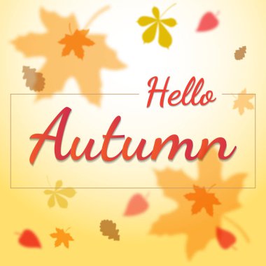 Merhaba sonbahar afişi.