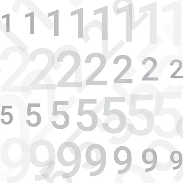 På en vit bakgrund finns rader med siffror. — Stock vektor