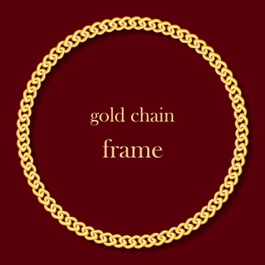 Altın yuvarlak zincirler 5