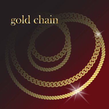 obezite veya bilezik şeklinde altın zincir