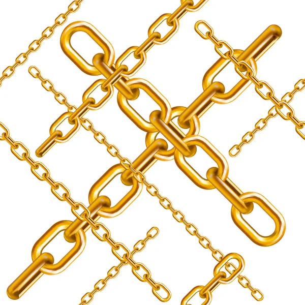 Золотые цепи плавный узор — стоковый вектор