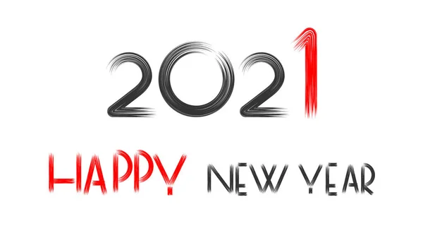 Bonne année 2021 script lettrage à la main. — Image vectorielle