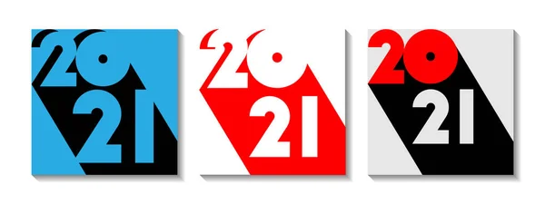 2021 Ευτυχισμένο το Νέο Έτος αφίσες που. Πρότυπα σχεδιασμού με λογότυπο τυπογραφίας 2021 — Διανυσματικό Αρχείο