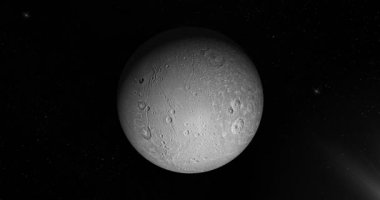 Dione, Satürn ün ay, uzayda kendi yörüngesinde dönen. Döngü