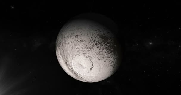 Iapetus Mythologie Maan Van Saturnus Draaien Een Eigen Baan Ruimte — Stockvideo