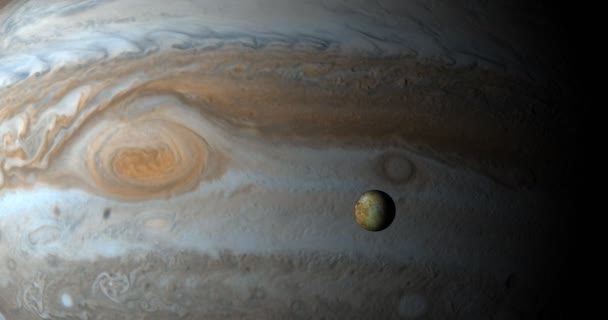 Júpiter Planeta Luna Espacio Exterior — Vídeos de Stock