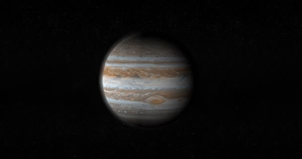 Pianeta Giove Che Ruota Nello Spazio Esterno — Video Stock