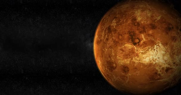 Відходить Від Планети Венера Космічному Просторі — стокове відео