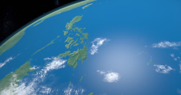 Philippines Îles Planète Terre Vue Aérienne Depuis Espace — Video