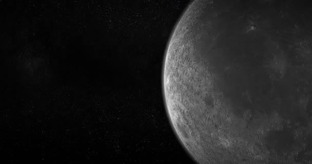 Супутник Місяця Обертається Зовнішньому Просторі — стокове відео