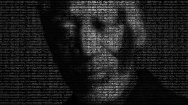 Animazione Dell Attore Americano Morgan Freeman Realizzata Con Numeri Esecuzione — Video Stock