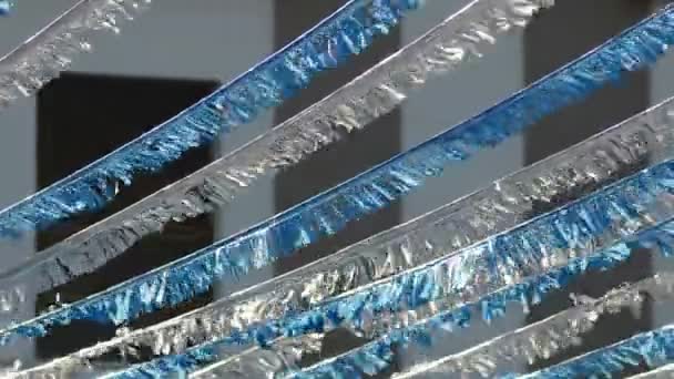 Wit Blauw Strips Eerlijke Decoraties Met Blauwe Hemel Bij Zonsondergang — Stockvideo