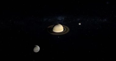 Tethys (mitoloji), Mimas ve Enceladus Satürn gezegenin etrafında yörüngede