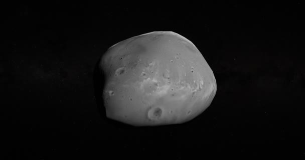 Satélite Marciano Deimos Marte Girando Laço — Vídeo de Stock