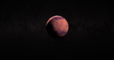 Uydu Marslı Phobos, Mars ben uzayda Mars gezegenin etrafında yörüngede