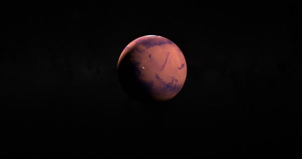 火星火卫一卫星 火星一号 在外太空围绕火星行星运行 — 图库视频影像