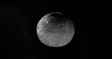 Asteroit Vesta, asteroit kuşağı'nda en büyük nesnelerden birini gyrating. Döngü
