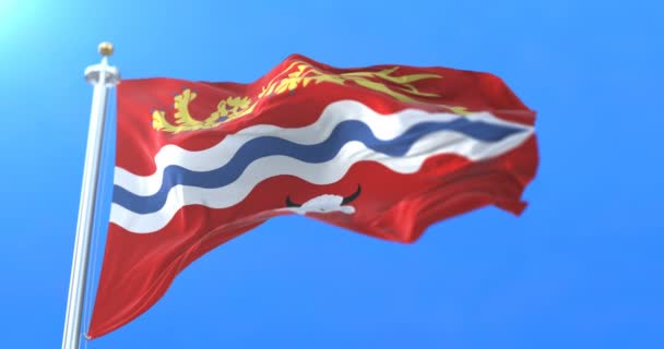 Bandeira Condado Inglês Herefordshire Nas West Midlands Inglaterra — Vídeo de Stock