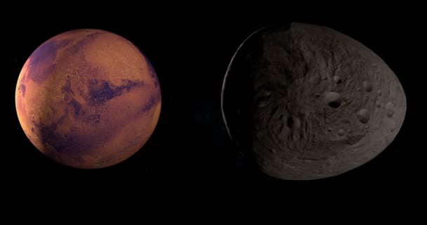 Pallas Planetoid Krążących Pobliżu Planety Mars — Wideo stockowe