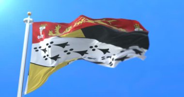 Norfolk İngilizce İlçesi Doğu İngiltere'deki bayrağı. Döngü