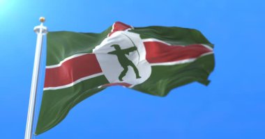 İngilizce ilçe Nottinghamshire, İngiltere'nin Doğu Midlans bayrağı. Döngü