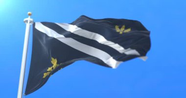 Oxfordshire İngilizce ilçe Güney Doğu İngiltere'deki bayrağı. Döngü
