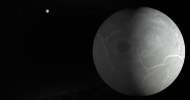 Eris dans l'espace extérieur ensemble sa lune naturelle, Dysnomia 